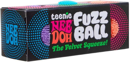 Schylling Teenie NeeDoh 3-Pack Mini Sensory Fuzz Balls with Velvet Texture and Soft Squish. Ages 3 and Up